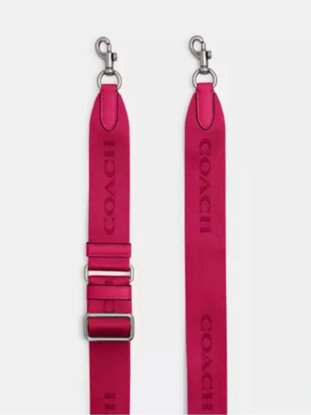 COACH Tonal Signature Webbing Strap Silver Hardware